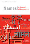 Names-A Journal of Onomastics