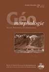 Geomorphologie-Relief Processus Environnement