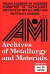 ARCHIVES OF METALLURGY AND MATERIALS