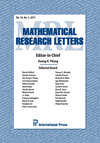 MATHEMATICAL RESEARCH LETTERS