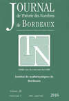 Journal de Theorie des Nombres de Bordeaux