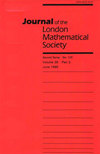 JOURNAL OF THE LONDON MATHEMATICAL SOCIETY-SECOND SERIES