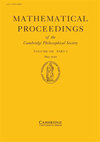 MATHEMATICAL PROCEEDINGS OF THE CAMBRIDGE PHILOSOPHICAL SOCIETY