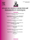 ANNALES DE L INSTITUT HENRI POINCARE-PROBABILITES ET STATISTIQUES