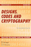 DESIGNS CODES AND CRYPTOGRAPHY